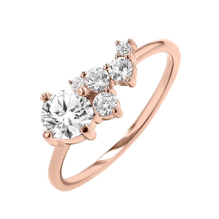 Cluster prsteň s lab-grown diamantmi Sava 148556