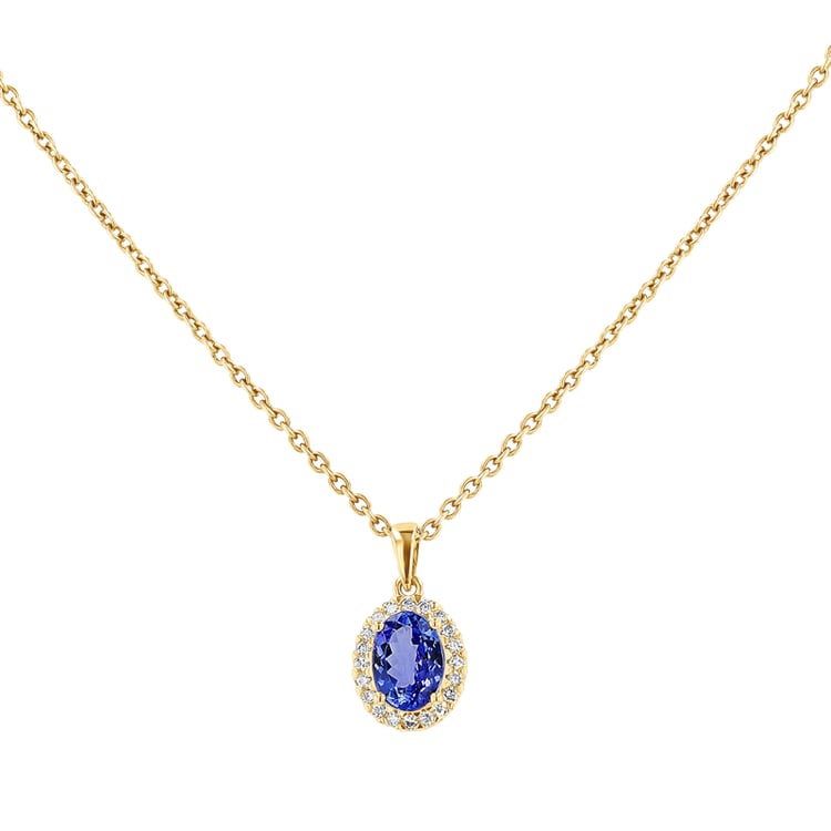 Prívesok s tanzanitom a diamantmi Maze 146847