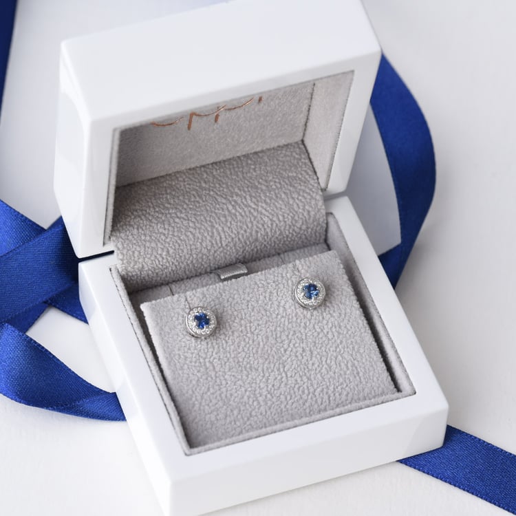 Náušnice so zafírmi zo zlata 78527