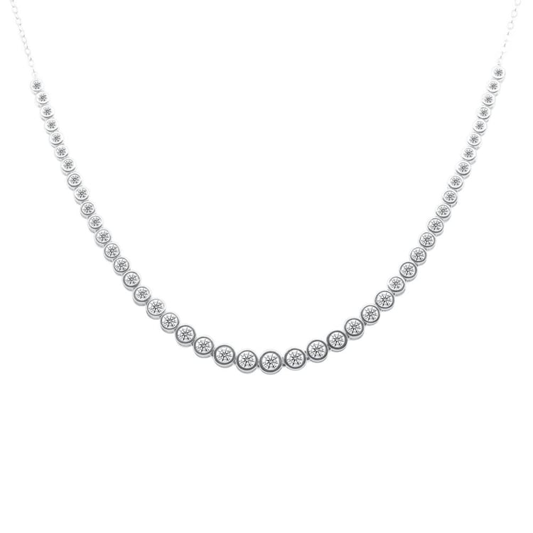 Luxusný strieborný náhrdelník s diamantmi Sofi