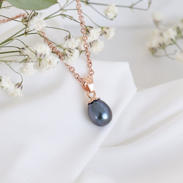 Prívesok s čiernou perlou 87958