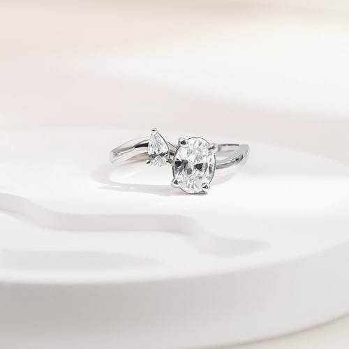 Romantický zásnubný set prsteňov s lab-grown diamantmi Leila