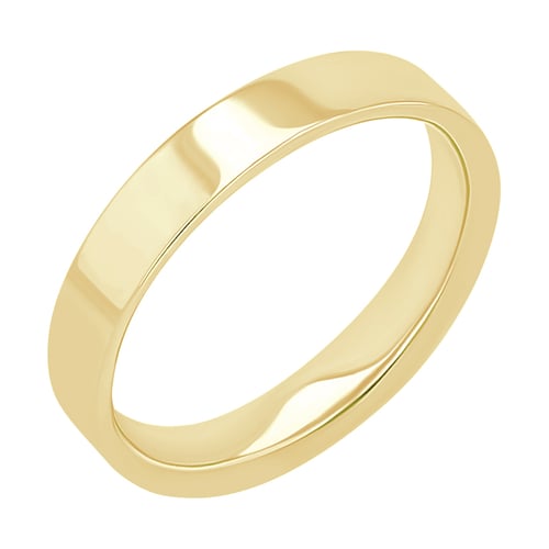 Zlatá eternity obrúčka s diamantmi a plochý prsteň Norene