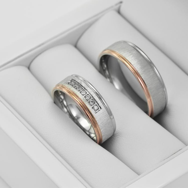 Svadobné prstene z viacfarebného zlata 33465