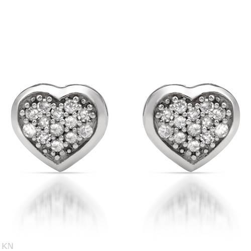 Diamantove nausnice srdiecka