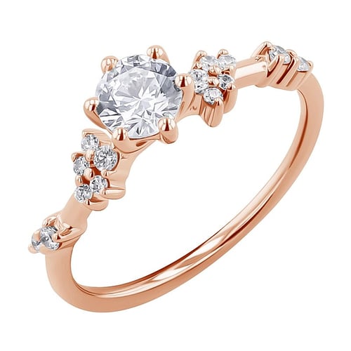 Romantický zásnubný prsteň s lab-grown diamantmi Therese
