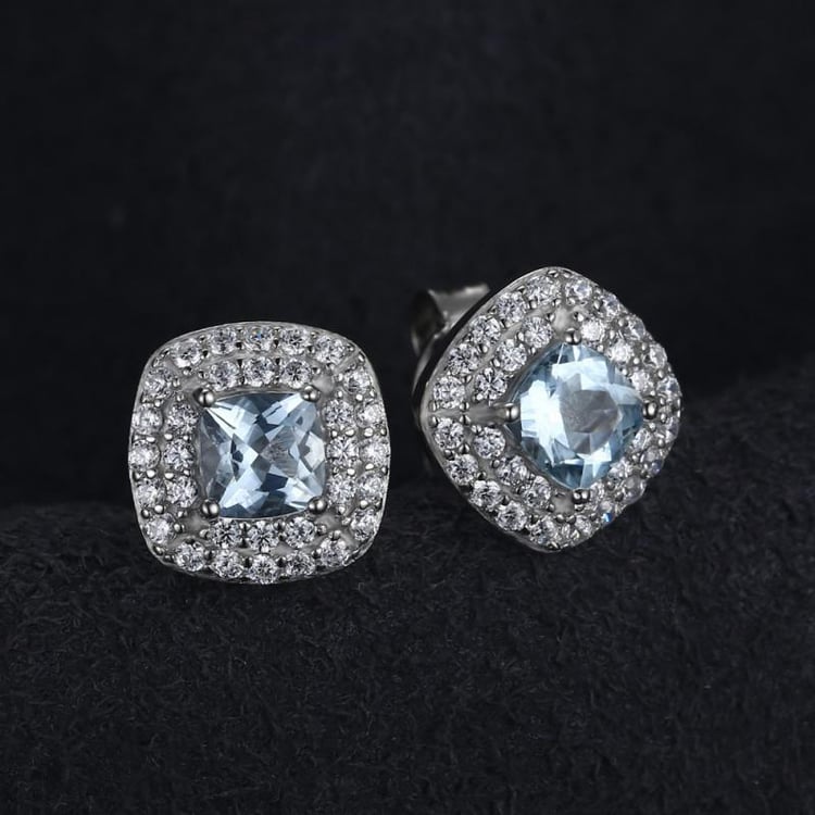 Akvamarínové náušnice 21147