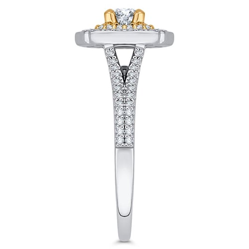 Extravagantný halo zásnubný prsteň s lab-grown diamantmi Giannes