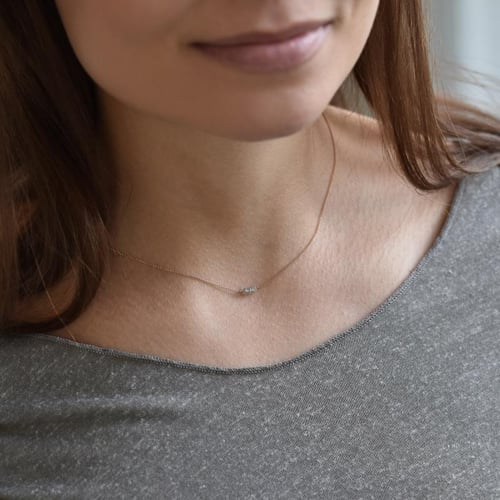 Zlatý choker s diamantovými korálkami Serah