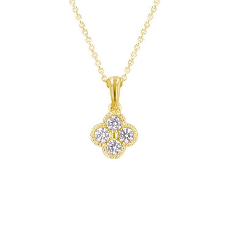 Prívesok s lab-grown diamantmi v tvare kvetu Arnie 110484