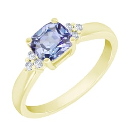 Rozvodový zlatý prsteň s tanzanitom a diamantmi Hal