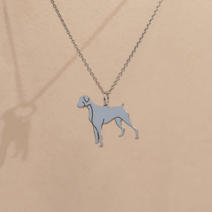 Prívesok v tvare psa s gravírom Boxer