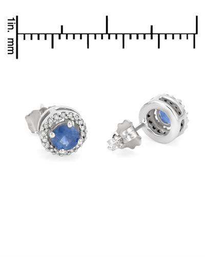 Diamantové náušnice so zafírmi 54633