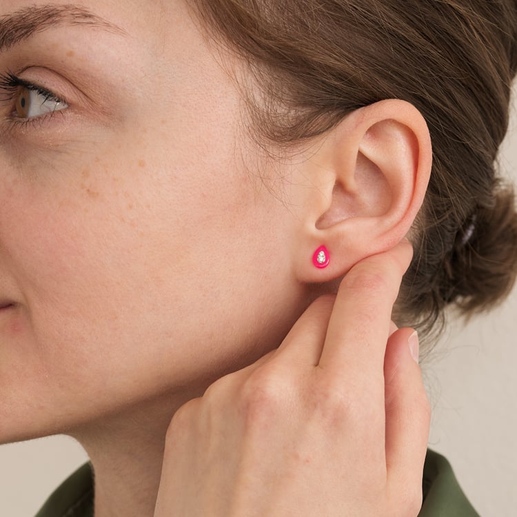 Keramické náušnice s lab-grown diamantmi Noreen 121883