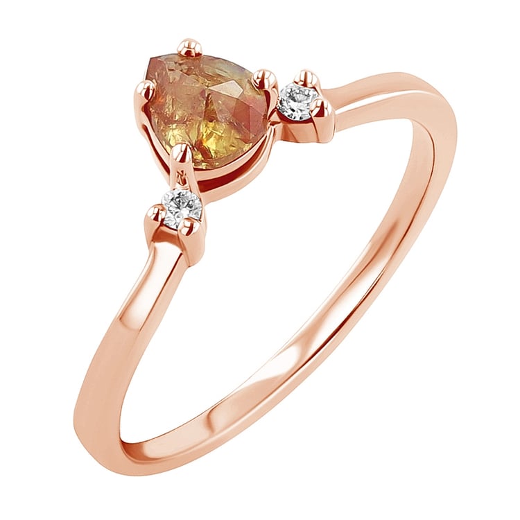 Unikátny prsteň so salt and pepper diamantom a lab-grown diamantmi Gail