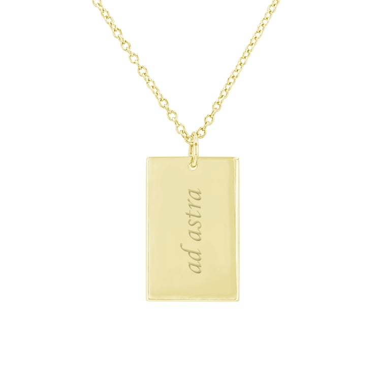 Strieborný obdĺžnikový prívesok s obojstranným gravírom Montel 100027