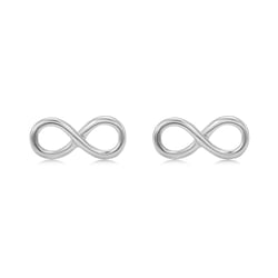 Strieborné náušnice kôstky Infinity