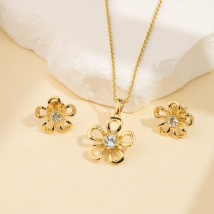 Strieborné náušnice s akvamarínom Lorna