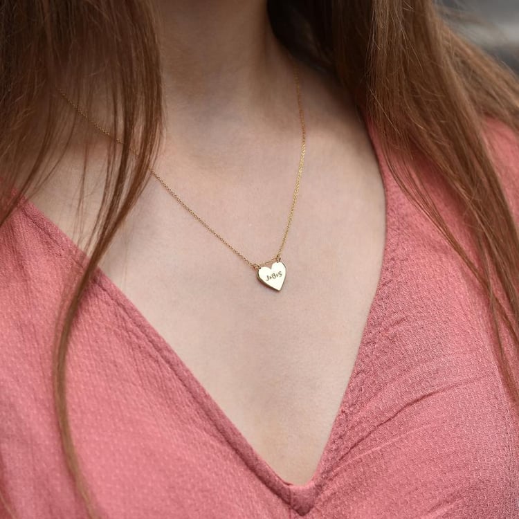 Srdce s gravírom zo zlata 43938