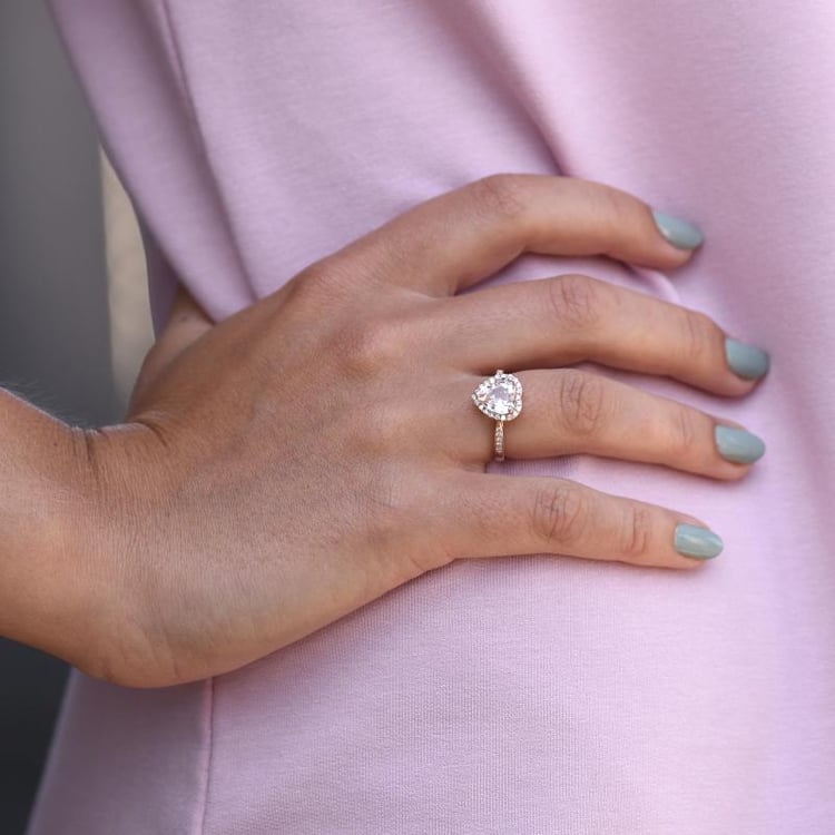 Zásnubný prsteň s morganitom 12684