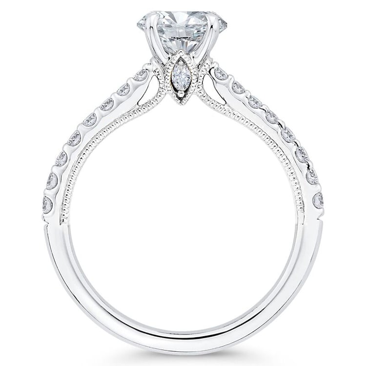 Zlatý zásnubný prsteň posiaty diamantmi 79369