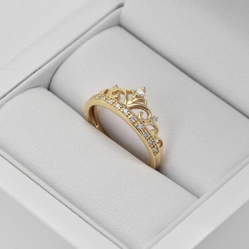 Princeznin zlatý prsteň s diamantmi Alketas