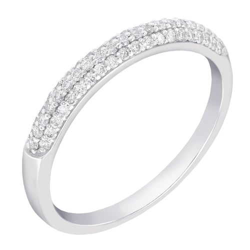 Dámsky eternity prsteň s diamantmi a pánska pologuľatá obrúčka Herlie