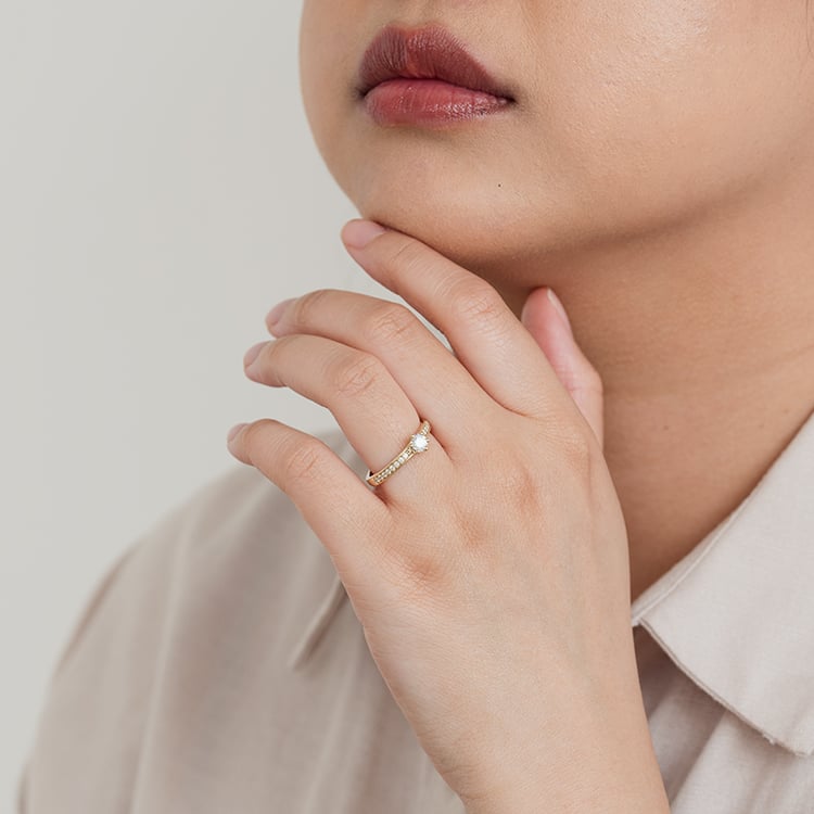 Zásnubný prsteň s lab-grown diamantmi Fuena 124761