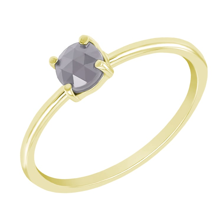 Prsteň s diamantom zo žltého zlata 44268