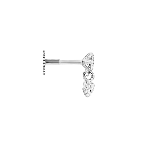Zlatá piercing náušnice so zirkónmi Dyre