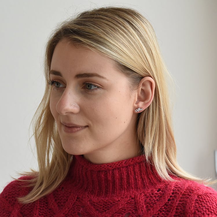 Náušnice s mesačným kameňom, růženínom a topásmi 72661