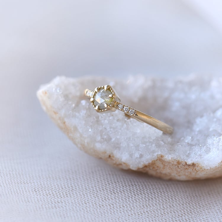 Salt'n'pepper diamantový prsteň 67461