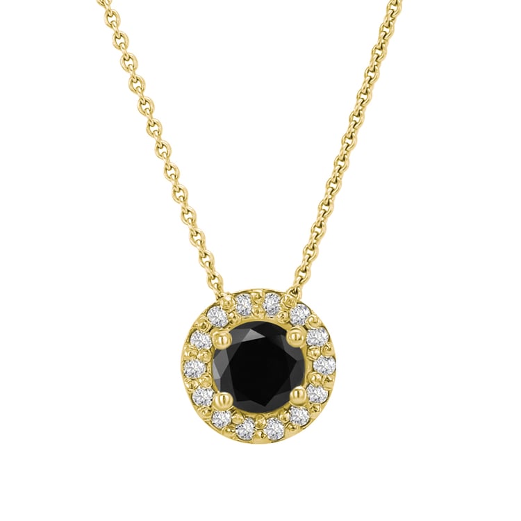 Diamantový náhrdelník s čiernym diamantom 2356