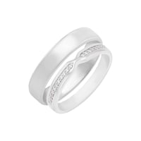Eternity prsteň s lab-grown diamantmi a pánský komfortný prsteň Musa