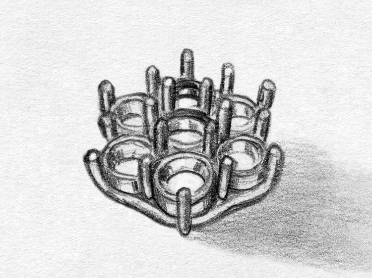 hlavicka 18k zlato nausnice 55446