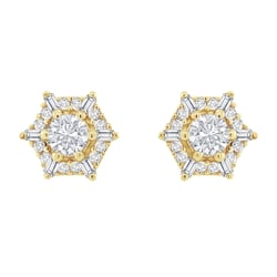 Náušnice v tvare hexagón s lab-grown diamantmi Carla