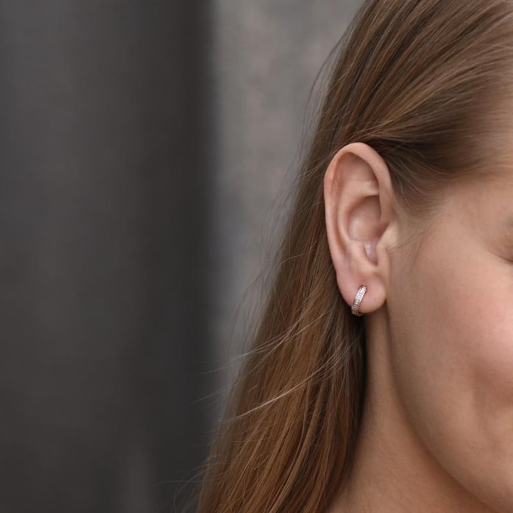 Diamantové náušnice zo zlata 10176