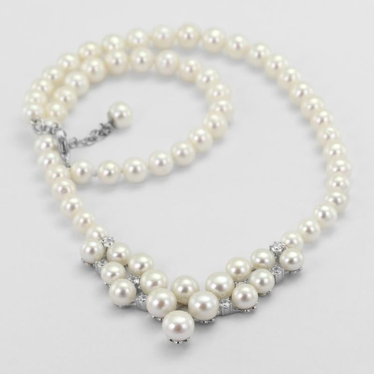 Strieborný perlový náhrdelník 50780