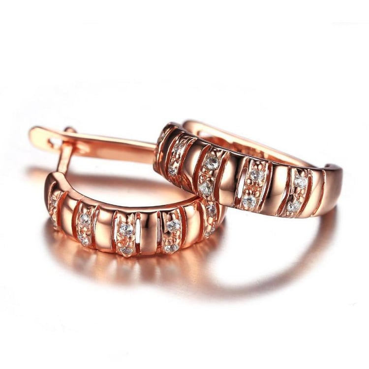 Pozlátené strieborné náušnice 14889