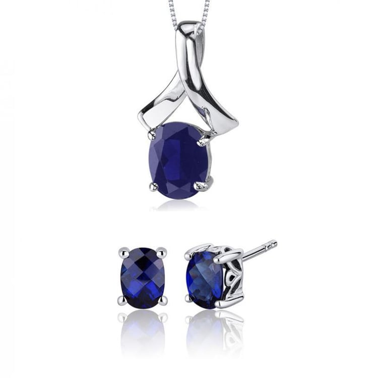 Strieborná kolekcia so zafírmi