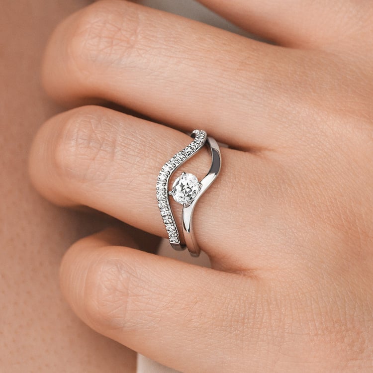 Romantický zásnubný set prsteňov s moissanitmi Bea 156650