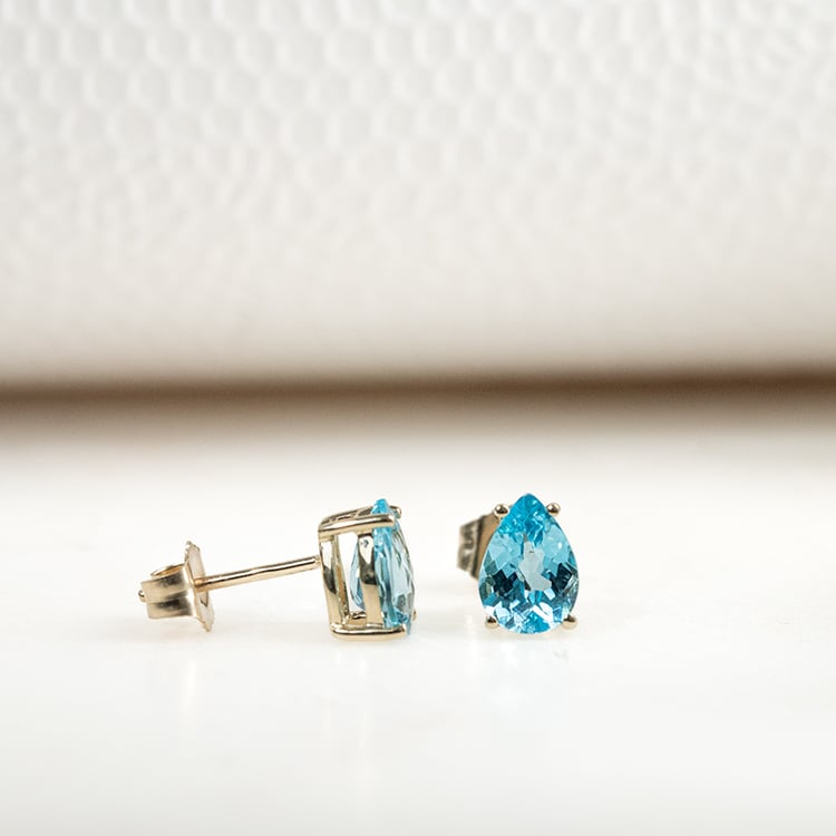 Topásové slzy v zlatých náušniciach Rekan 133308