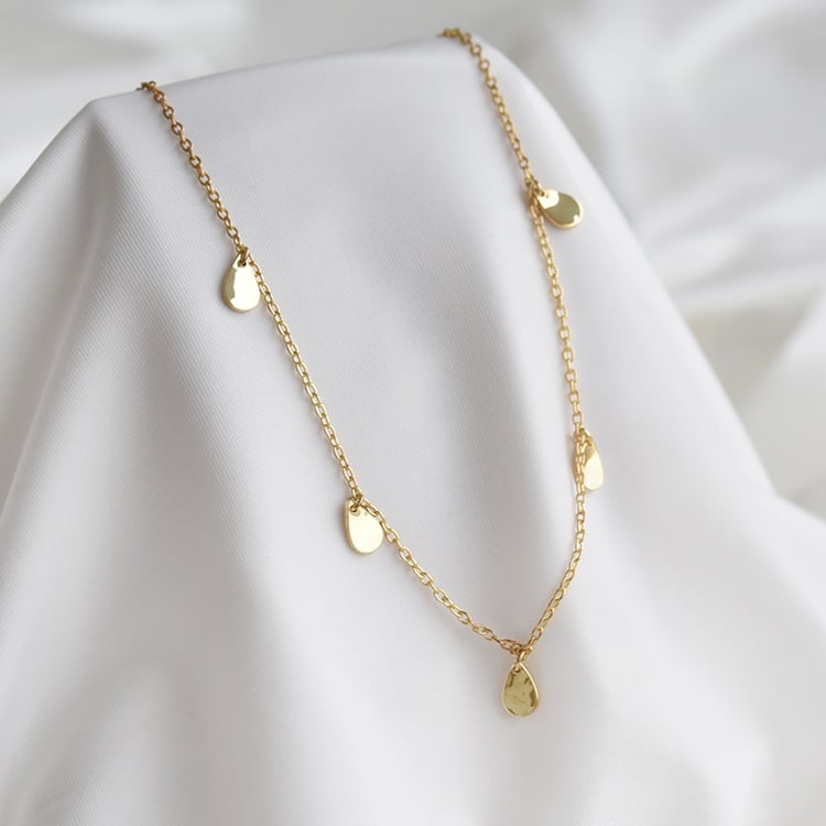 Strieborný náhrdelník s drobnými kvapkami Lucie 82101