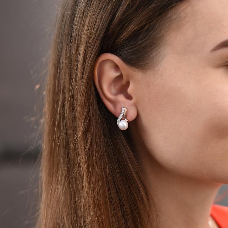 Perlové náušnice Cezen 13922