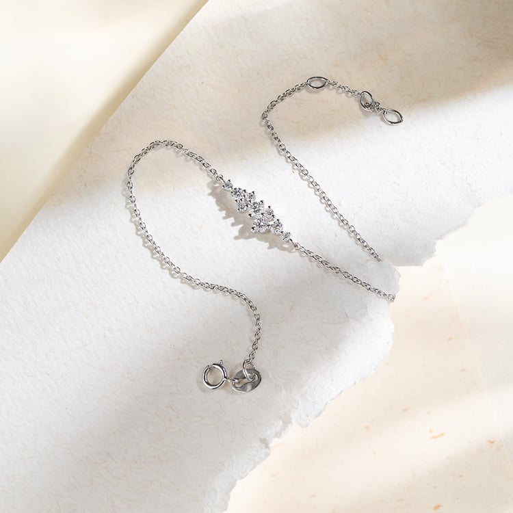 Minimalistický cluster náramok s lab-grown diamantmi Kianna 161342