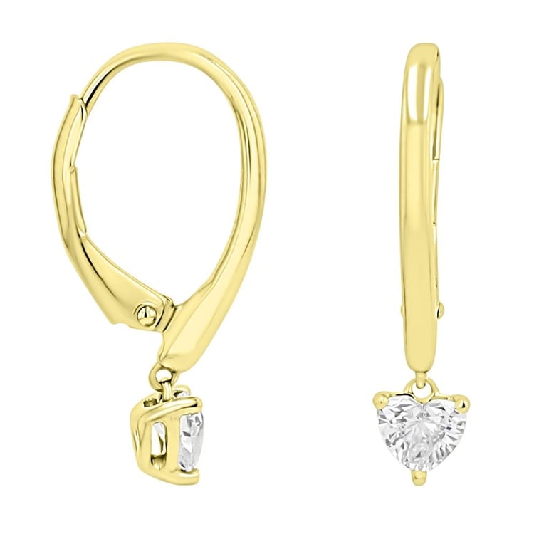 Strieborné náušnice v tvare srdca s 0.25ct lab-grown diamantom Lola 171306