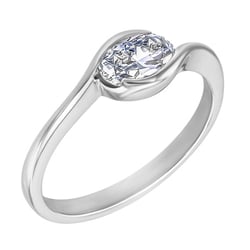Zásnubný prsteň s 0.35ct oval diamantom Joella