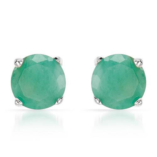 Smaragdové náušnice strieborné