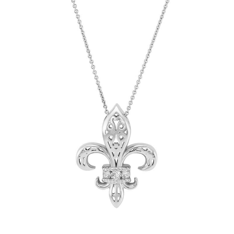 Náhrdelník z bieleho zlata s diamantmi 2372