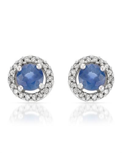 Zafírové náušnice s diamantmi
